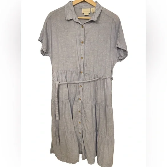 Cynthia Rowley | Dresses | Cynthia Rowley Linen Blue Dress Medium | Poshmark